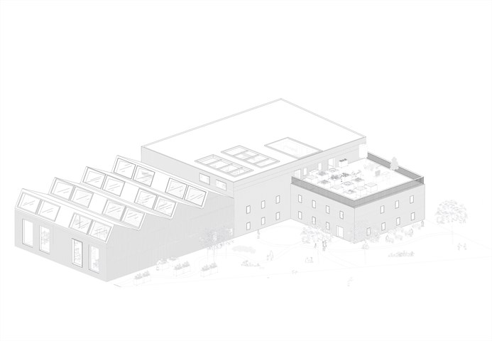 Axonometric of Brick Façade Textures