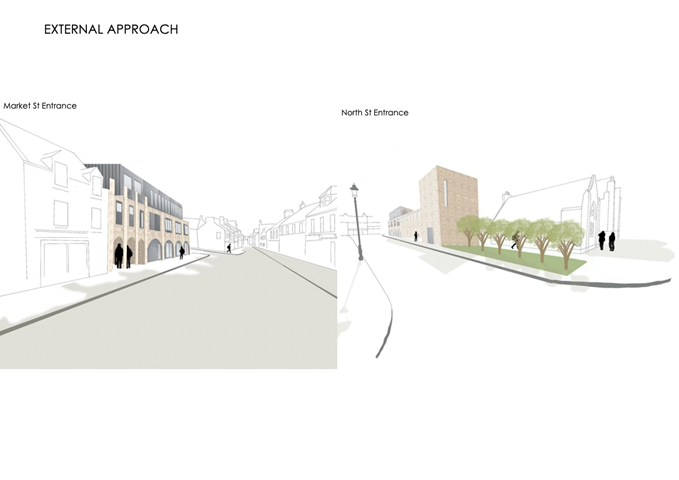 these images show the proposal in relation to the neighbouring buildings