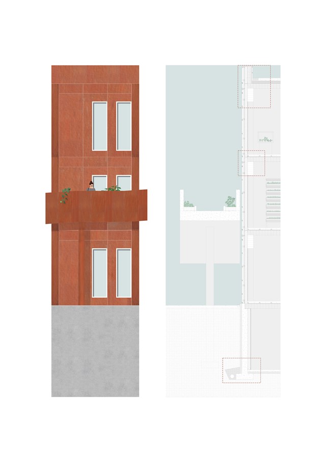 1:20 Detail Section & Elevation