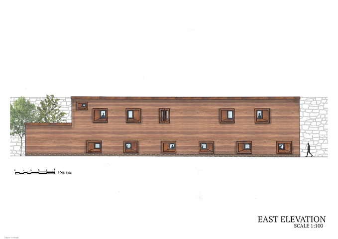 AB210: Library Project East Elevation