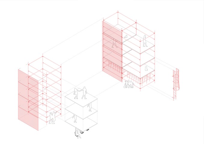 Scaffolding Structure Diagram 1:50