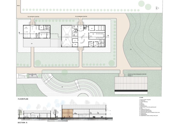 Centre for Learning: Plan and Section