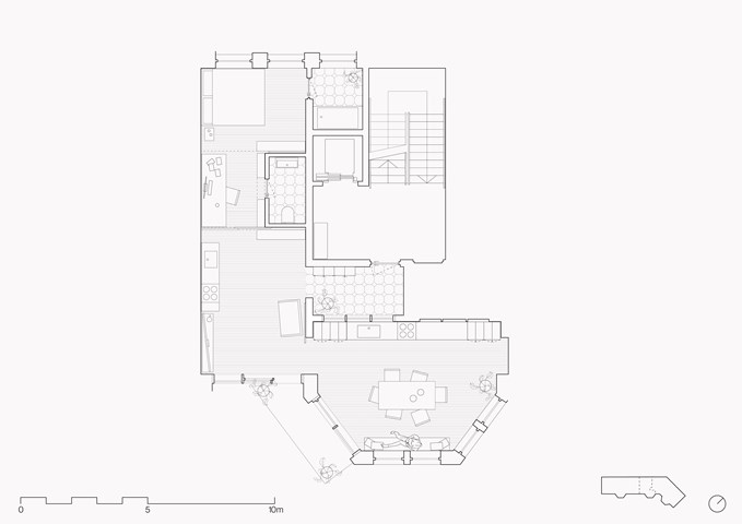 Example studio flat plan