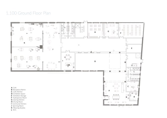 1:100 Ground Floor Plan