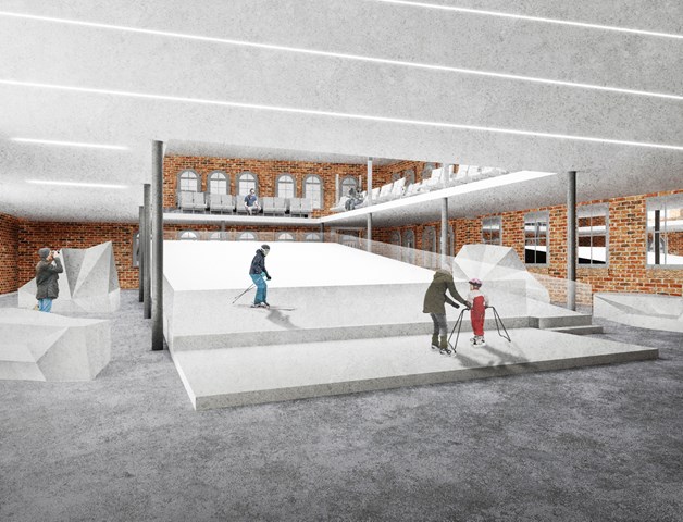 INTERIOR VIEW, SKIING AREA- PERFORMANCE SPACE
