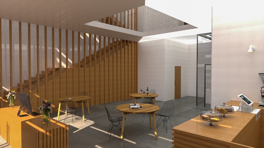 Ground floor render of Cessnock Art Gallery