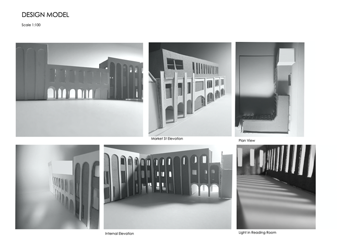 the design models was used to help visualise the light and space within the building